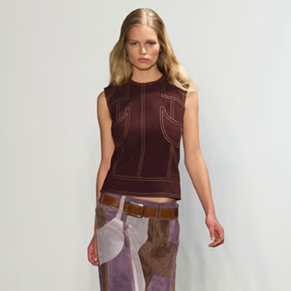 Derek Lam Crew Neck Sleeveless Top